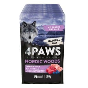 4 PAWS Hundesnack Rentier