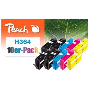 Peach H364 10 Druckerpatronen (2*bk
