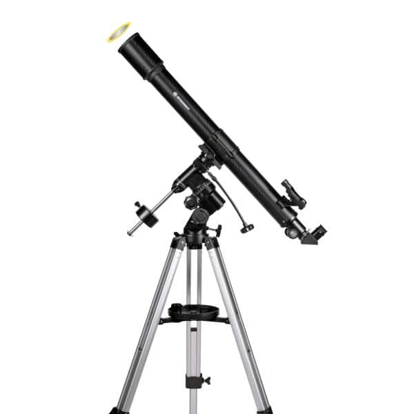 BRESSER Lyra 70/900 EQ3 Linsenteleskop mit Smartphone-Adapter & Sonnenfilter