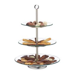 relaxdays Runde Etagere 3-stufig