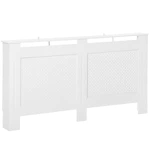 HOMCOM Heizkörperabdeckung weiß 152 x 82 x 19 cm (LxBxH)   Heizungsabdeckung Heizkörperverkleidung Abdeckung