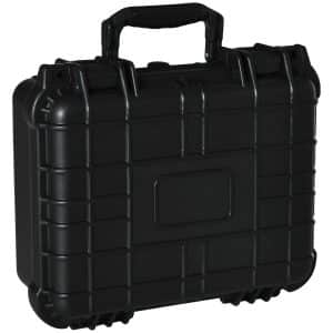 Outsunny Wertsachenkoffer im 2er-Set schwarz 34L x 29B x 15H cm   wertsachenkoffer kamerakoffer koffer polsterkoffer angelkoffer