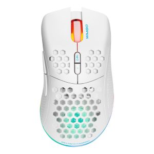 GAM-120-W DELTACO GAMING DM220 Ultraleichte Maus RGB Beleuchtung weiß