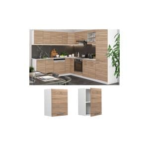 Vicco Hängeschrank Küchenschrank Küchenzeile R-Line 45 cm Weiß Sonoma Tür Fächer