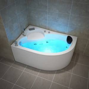 TroniTechnik Whirlpool Badewanne CAPRI RECHTS 150cm x 100cm mit Spülfunktion