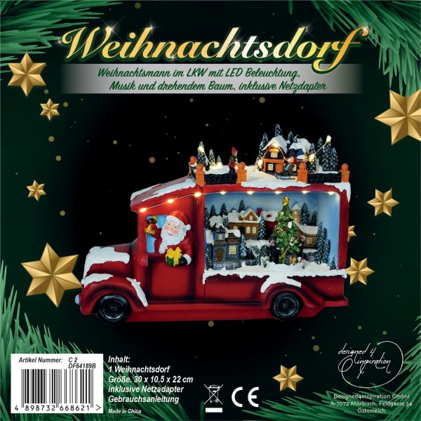 Weihnachtsdorf Weihnachtsmann im LKW