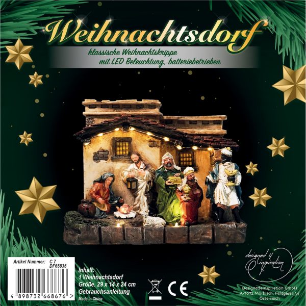 Weihnachtsdorf klassische Weihnachtskrippe