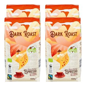 Bio Espresso Fair Trade Ganze Kaffeebohnen Dark Roast 1 kg