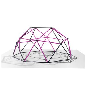 Klettergerüst 244x244x120cm DomeClimber Kinder Kletterkuppel Geodome 8FT - anthrazit/pink