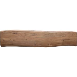 Sitzplatte Live-Edge Baumbank 255x40x5 Akazie Natur Holzplatte Massiv