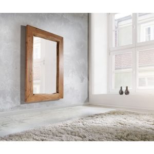 Spiegel Live-Edge Akazie Natur 135x85 cm massiv Baumkante Wandspiegel