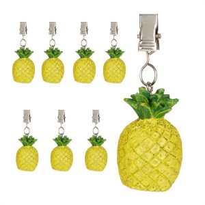 relaxdays Tischdeckenbeschwerer Ananas 8er Set