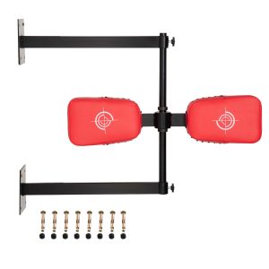 HOMCOM Kampfsporttrainer mit 360-Grad Drehung rot 82L x 65B x 14H cm   boxen boxtrainer schlagkissen boxkissen kampfsporttrainer