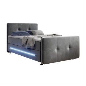 Juskys Boxspringbett Houston 120x200 cm - Bett mit LED