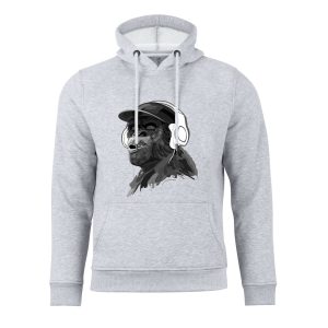 Cotton Prime® Kapuzensweatshirt mit Affenmotiv - Monkey mit DJ-Kopfhörer