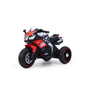 Moni Kinder Elektromotorrad Panorama LED-Lichter MP3-Anschluss Kunststoffräder rot