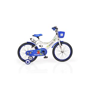 Byox Kinderfahrrad 20 Zoll 2081 blau Stützräder Frontkorb Getränkehalter Klingel