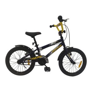 Makani Kinderfahrrad Levanto 18 Zoll verstellbar Reflektoren Schutzblech Klingel dunkelblau