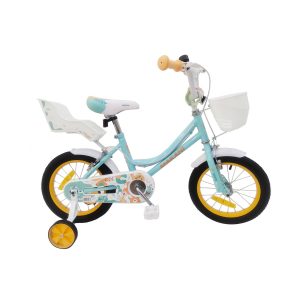 Makani Kinderfahrrad Norte 14 Zoll Frontkorb Puppensitz Stützräder verstellbar blau