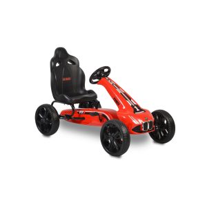 Moni Kinder Gokart Tretauto Monte Carlo Bremse EVA-Kunststoffreifen ab 3 Jahren in rot