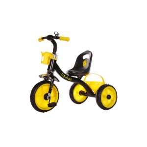 Kikkaboo Kinder Dreirad Kimi Klingel EVA-Reifen Schutzblech ergonomischer Sitz gelb