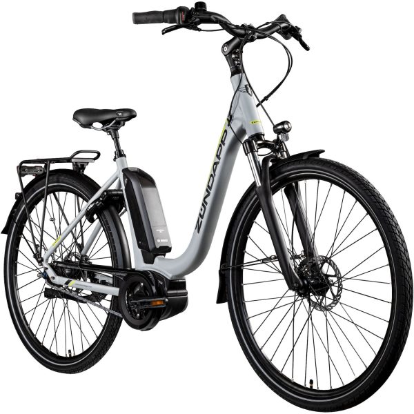 Zündapp X300 E Bike Damenfahrrad 155 - 180 cm Stadtrad Pedelec 7 Gang Shimano Schaltung Cityrad mit Bosch Mittelmotor Hollandrad