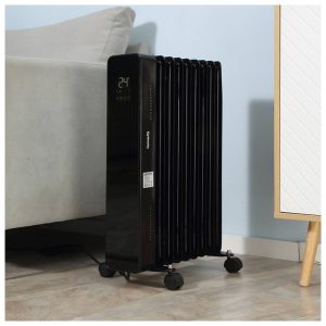 MutuTec Ölradiator / Elektroheizung 9 Rippen 2000W - Schwarz