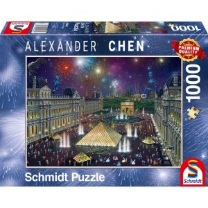 Schmidt Spiele Puzzle Feuerwerk am Louvre 1000 Teile