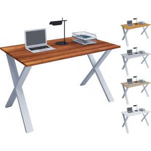 VCM Holz Schreibtisch Computertisch Arbeitstisch Büromöbel Lona X Weiß