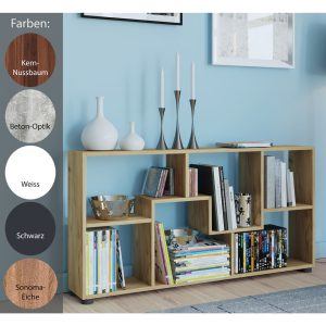 VCM Holz Sideboard Regal Raumteiler Standregal Deko Aufbewahrung Kommode Pintal