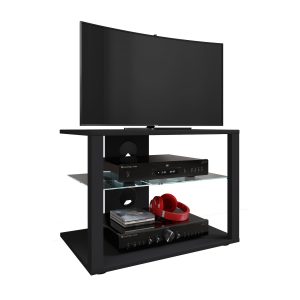 VCM Holz TV Lowboard Fernsehschrank Rack Konsole Möbel Fernsehtisch Fernseh Phono Glas Folas M