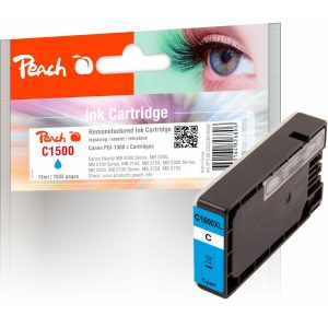 Peach C1500XLC Druckerpatrone XL cy ersetzt Canon PGI-1500XLC