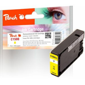 Peach C1500XLY Druckerpatrone XL ye ersetzt Canon PGI-1500XLY