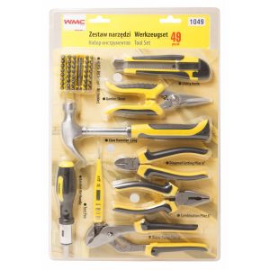 WMC Tools Heimwerker Werkzeugset 49-teilig Werkzeugsatz Werkzeug Set Werkstatt Haushalt Heimwerker Grundausstattung