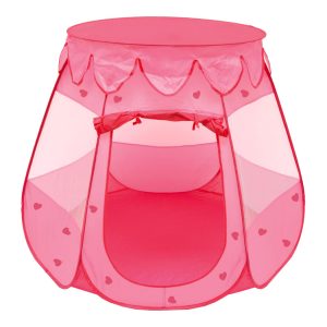 Mädchen Spielzelt 120x120x90cm Kinder-Zelt Bällebad Pop-Up Zelt Rosa