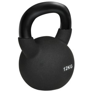 HOMCOM Kugelhantel mit Neoprenbeschichtung schwarz 20L x 13B x 23H cm   kettlebell  kugelhantel  schwunghantel  gewichtkugel  bodenschonende