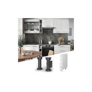 Vicco Regalunterschrank Küchenschrank Küchenmöbel Fame-Line Weiß 15 cm modern Küche Unterschrank Einbauküche Einlegeboden Küchenzeile Regal Aufbewahrung