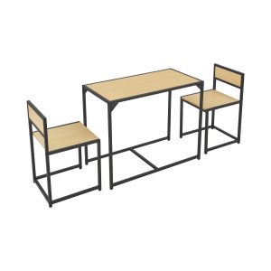 Juskys Küchentisch Set mit Esstisch & 2 Stühlen - Industrial Design