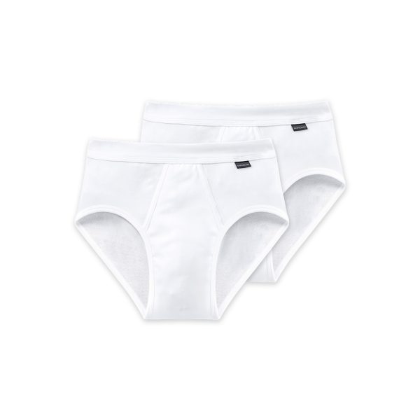 SCHIESSER Herren Slip Weiß