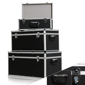 Masko® 3er SET Alu Boxen Alubox Alukiste Transportbox Werkzeugkiste Lagerbox NEU