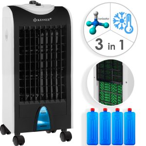 KESSER® 3in1 Mobile Klimaanlage   Klimagerät   Ventilator Klimaanlage   4L Tank 3 Stufen   Ionisator Luftbefeuchter   Luftkühler