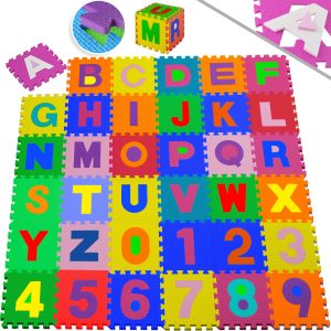 KIDIZ® 86 teilige Puzzlematte Kinderspielteppich Spielmatte Spielteppich Schaumstoffmatte Kinderteppich