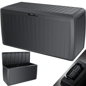 KESSER® Auflagenbox Kissenbox 290 Liter mit abschließbarem Deckel Haltegriffe Gartenbox