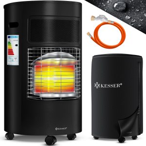 KESSER® Gasheizer Keramik 4200 Watt Gas Heizstrahler inkl. Gasdruckregler Gasschlauch - Gasheizofen inkl. Schutzhülle Gasheizgerät