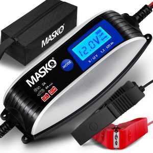 MASKO® Batterieladegerät KFZ vollautomatisch 4A-6V/12V Auto Motorrad PKW