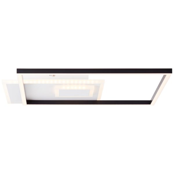 Brilliant Iorgo LED Deckenaufbau-Paneel 44x44cm schwarz/weiß