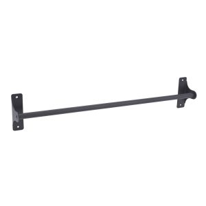Handtuchstange Schwarz Matt 54 cm aus Metall - Handtuchhalter für Bad und WC