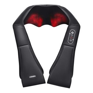 NAIPO Schulter Massagegerät mit Wärmefunktion 3D-Rotation Massage Einstellbaren Geschwindigkeiten