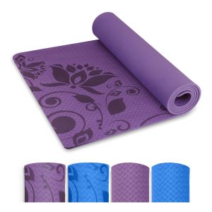 INTEY INTYM02-Pur Yogamatte Gymnastikmatte rutschfest TPE rutschfest Übungsmatte Sportmatte Fitnessmatte für Fitness & Gymnastik mit Tragegurt - Maße 180 x 60 x 0.7cm