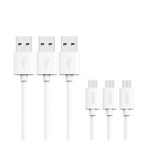 CB-D10 20AWG QUalcomm Quick Charge 2.0/3.0 Micro-USB-Kabel (3Pack)